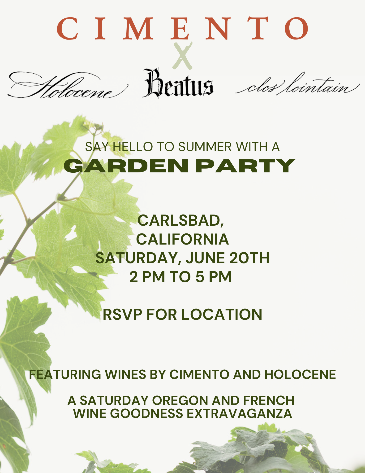 Garden Tasting in Carlsbad