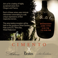 Holocene X Cimento Wine Tasting Reception at A.O.C. Hollywood